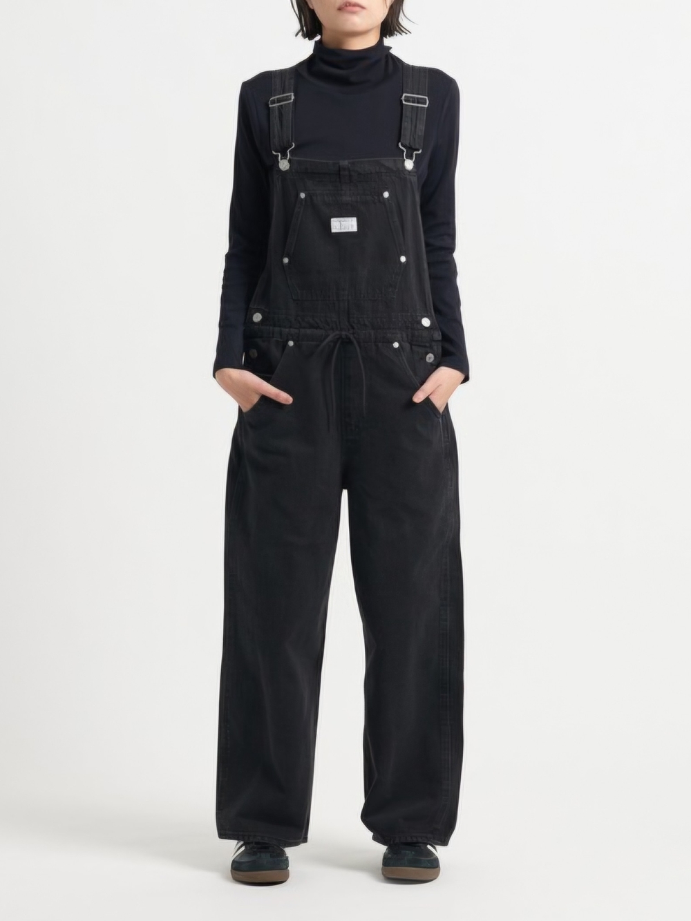Levi's Black Denim Women's Overalls - Wide Leg-XL